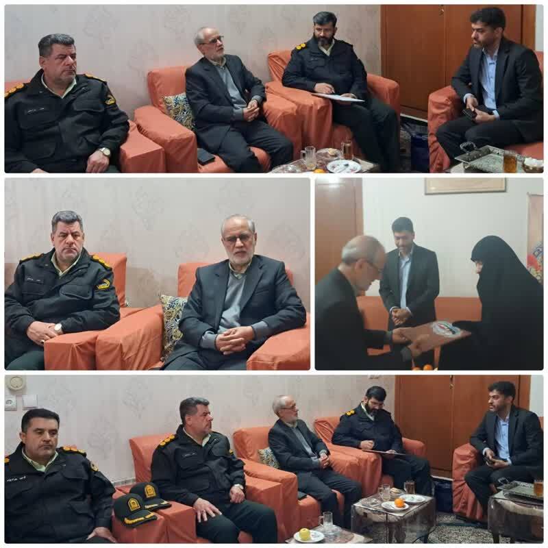 دیدار رئیس اشراف فرماندهی کل انتظامی با خانواده شهید حمید مومنی