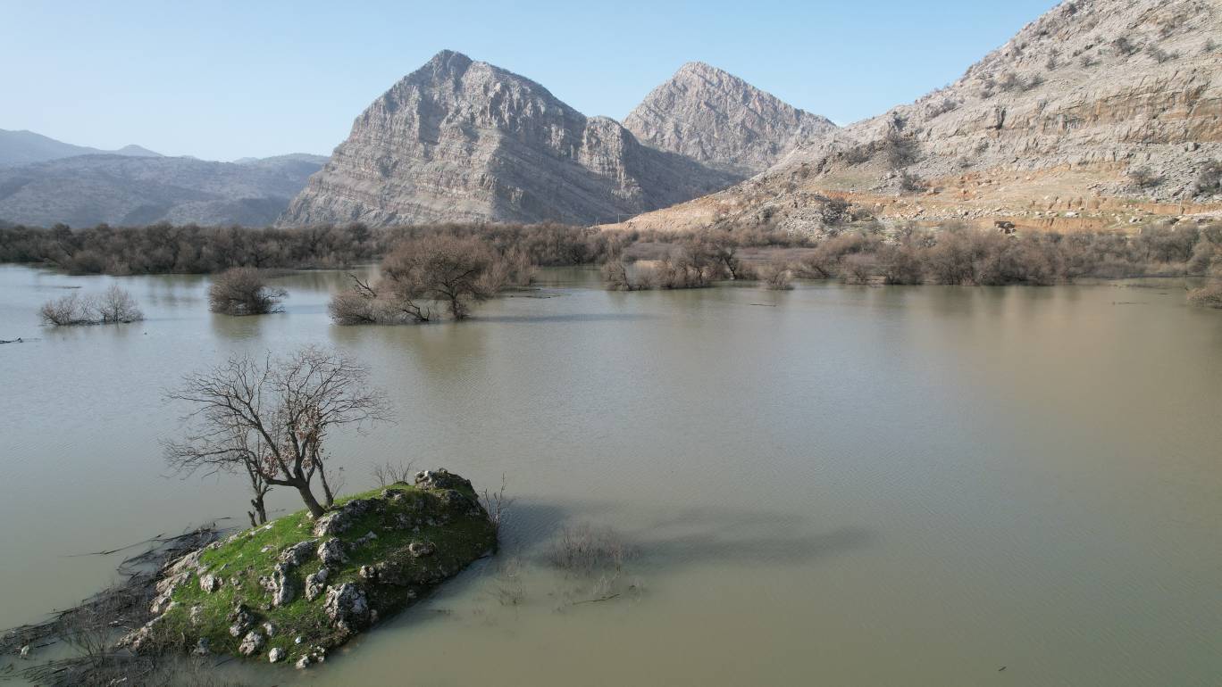 آبگیری تالاب شیمبار بر اثر بارش‌های اخیر