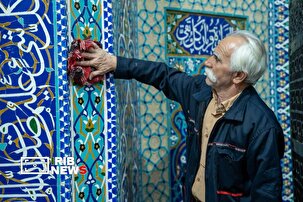 غبارروبی مسجد در آستانه ماه مهمانی خدا