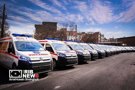 رونمایی از آمبولانس‌های جدید سازمان اورژانس کشور در تهران