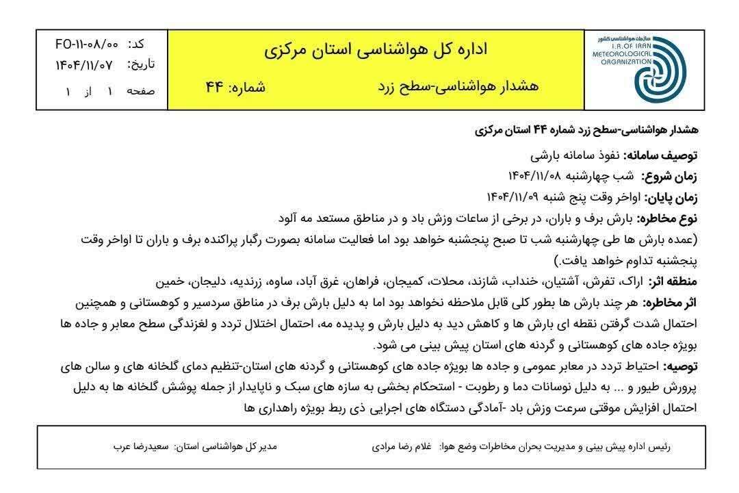 تداوم پایداری و سکون نسبی جو