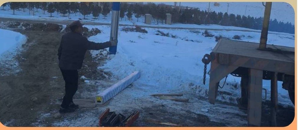 برقراری آب شرب روستای طارس فیروزکوه پس از عملیات فنی شبانه