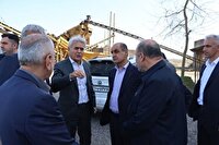 بازدید استاندار از کارخانه‌های شن و ماسه، سازه‌های بتنی و تولید لوله