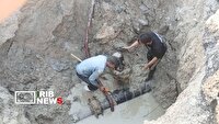 ترمیم و بازسازی شکستگی شبکه توزیع آب در بندر امام خمینی