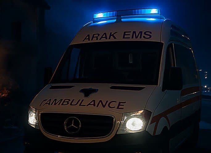 برخورد موتورسیکلت با اتوبوس در شهرصنعتی اراک