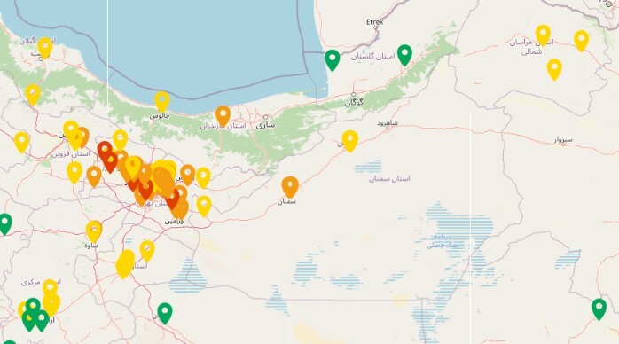 اعلام وضعیت ناسالم کیفیت هوا در سمنان