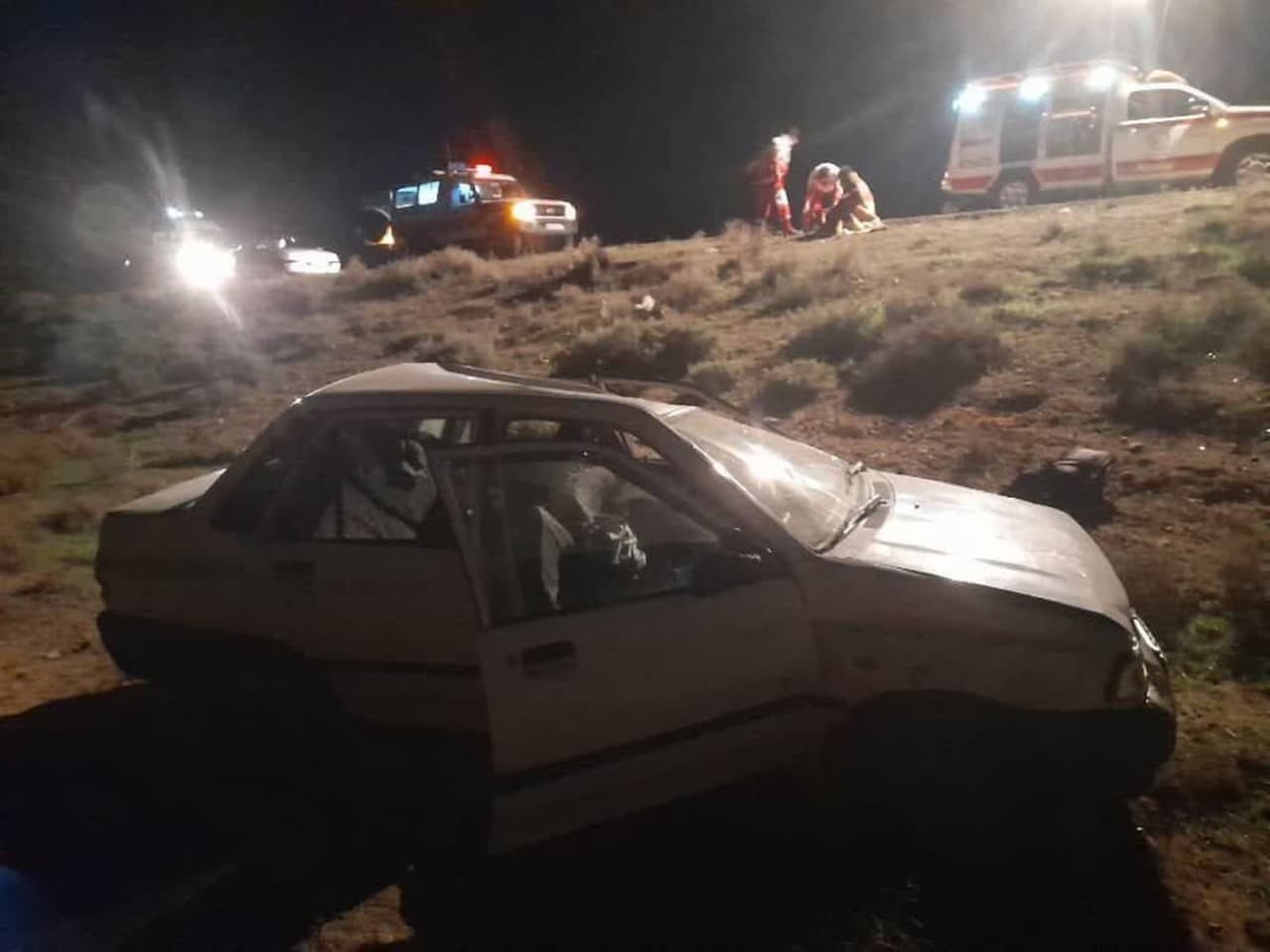 انحراف از جاده و واژگونی پراید در محور سلماس _ تسوج ۳ مصدوم