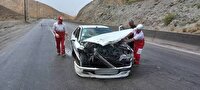 برخورد خودرو با تریلر در گردنه کولی کش