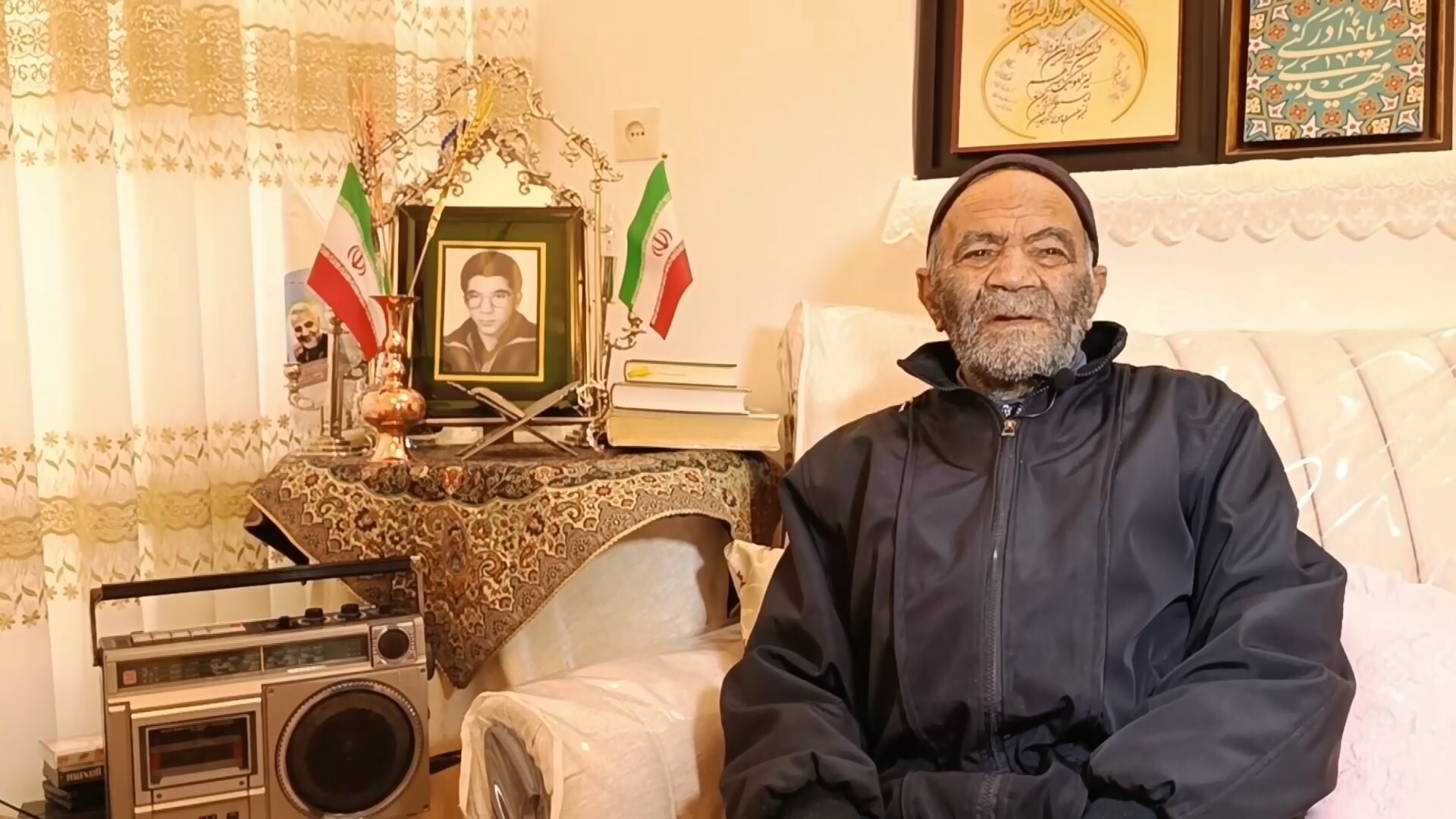 تشییع پیکر پدر شهید علیشاهی در گلپایگان