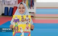 النا علیپور از کیش، برنده مسابقه نقاشی روز جهانی تکواندو