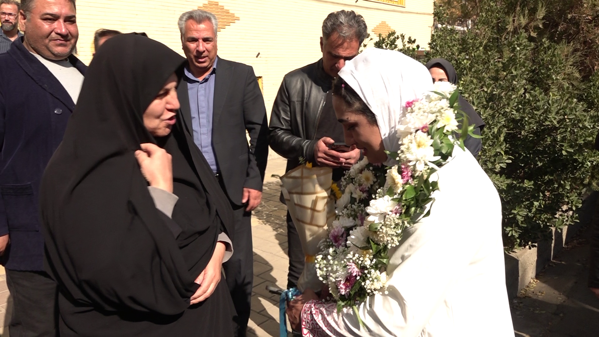 مراسم استقبال از مریم بربط عضو تیم ملی جودو کشورمان امروز در همدان