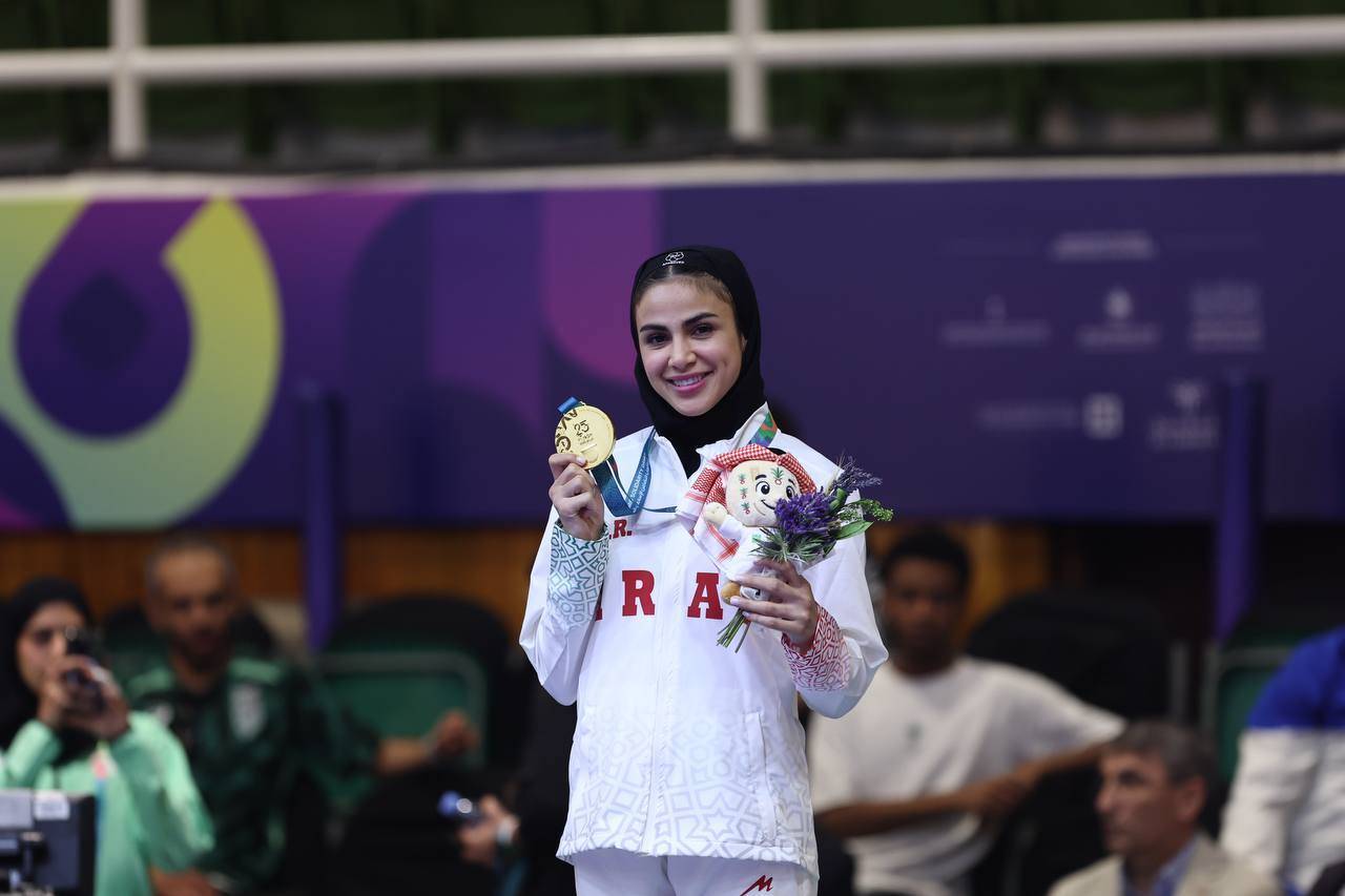 طلای بانوی کاراته کای گیلانی در بازی‌های کشور‌های اسلامی