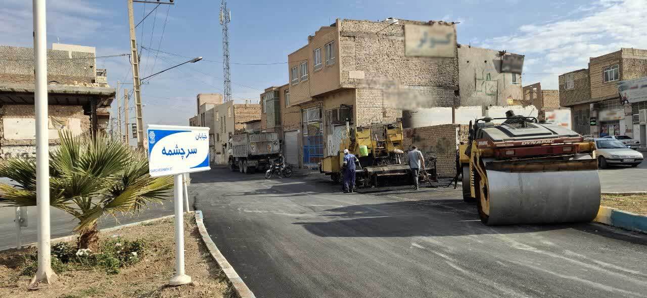 زیرسازی و آسفالت ۱۵ هزار مترمربع از معابر منطقه دو زیرسازی و آسفالت ۱۵ هزار مترمربع از معابر منطقه دو