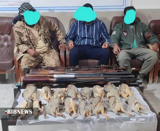 دستگیری سه شکار چی غیر مجاز پرندگان وحشی در دزپارت  