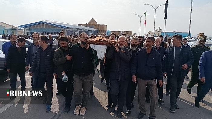 تشییع پیکر مادر شهیدبیگلری در مراغه