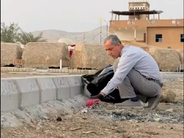 پاکسازی تالاب بندر خمیر از زباله‌ها