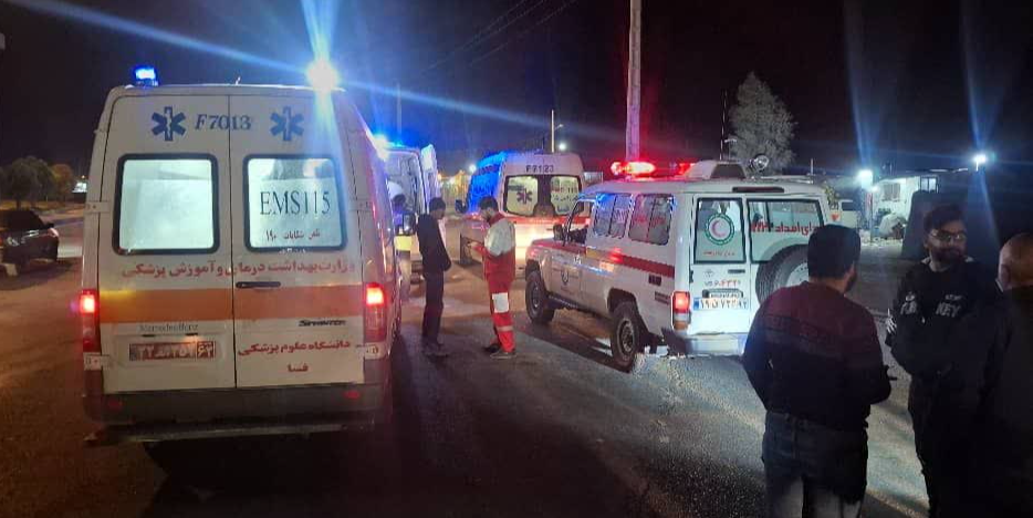 ۹ مصدوم و یک جان باخته در تصادف جاده فسا_داراب