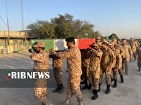 مرزبانان جنوب غرب خوزستان میزبان پیکر مطهر شهید گمنام