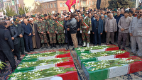 تشییع پیکر مطهر ۶ شهید دوران دفاع مقدس در آذربایجان غربی