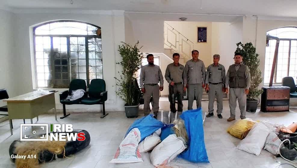 متخلفان زیست محیطی در دام محیط بانان لرستان متخلفان زیست محیطی در دام محیط بانان لرستان