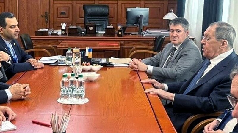 دیدار معاون حزب موتلفه با لاوروف دیدار معاون حزب موتلفه با لاوروف