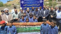 برگزاری آیین خشت‌گذاری مدرسه ۶ کلاسه در روستای کندر