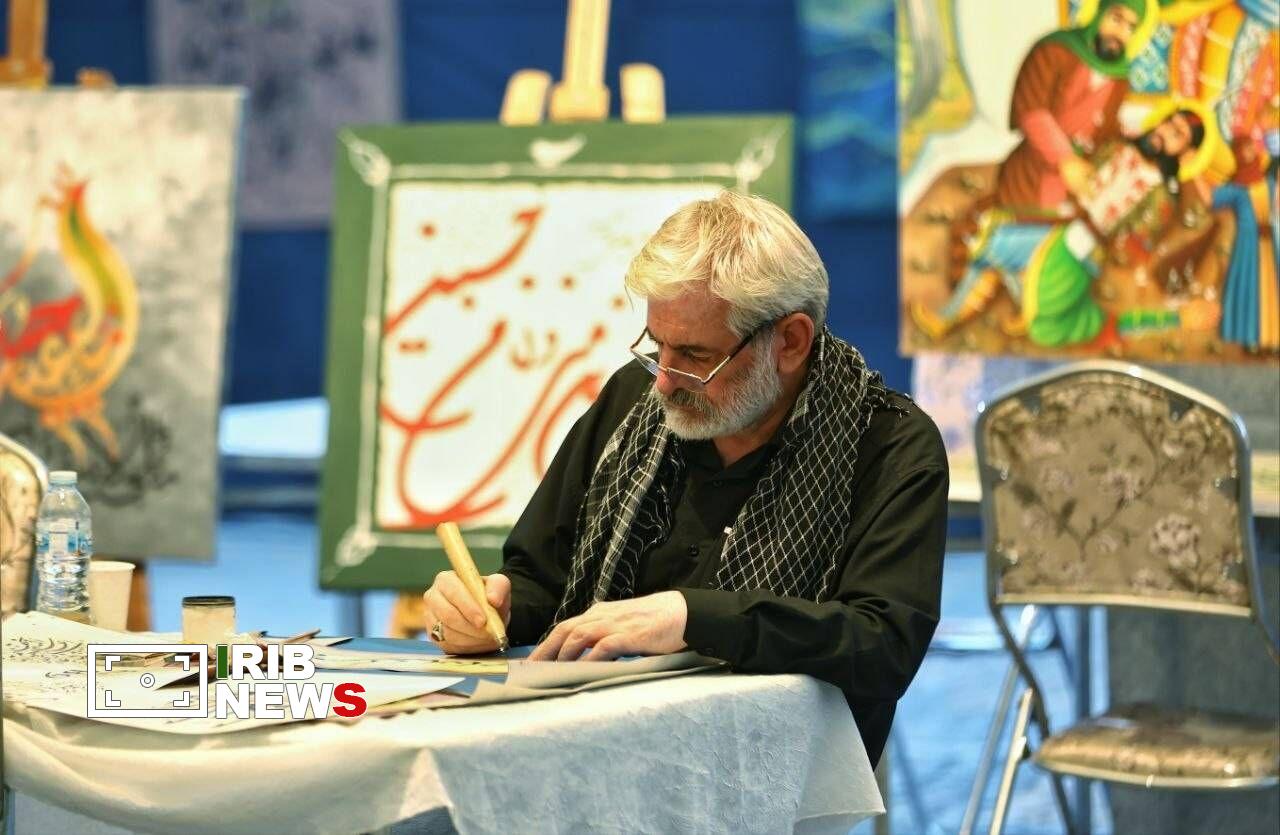 نمایش آثار هنرمندان تجسمی در هشتمین شب‌ رویداد «خیمه هنر»
