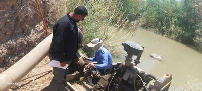 مهر و موم موتور تلمبههای غیر مجاز بالادست کرخه نور در خوزستان مهر و موم موتور تلمبههای غیر مجاز بالادست کرخه نور در خوزستان