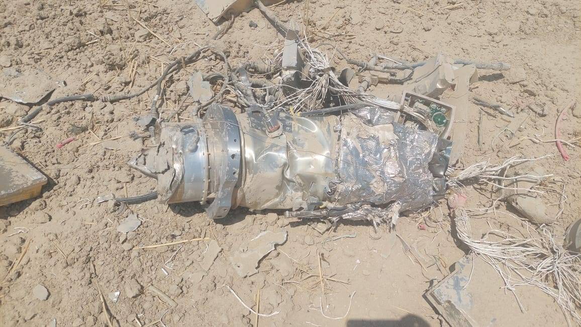 کشف بقایای موشک متخاصم در زریندشت فارس کشف بقایای موشک متخاصم در زریندشت فارس