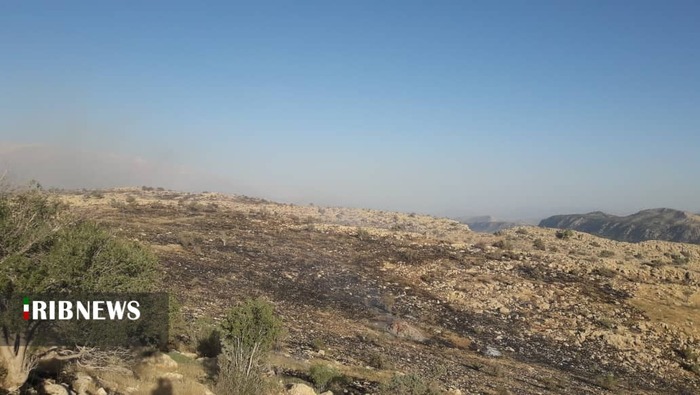آتش سوزی در مراتع منطقه بهرام بیگی علیا