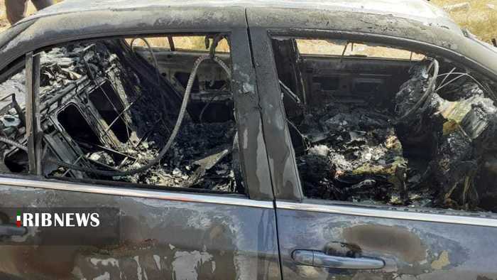 آتش گرفتن خودروی سواری در جایگاه سوختگیری در دهدشت